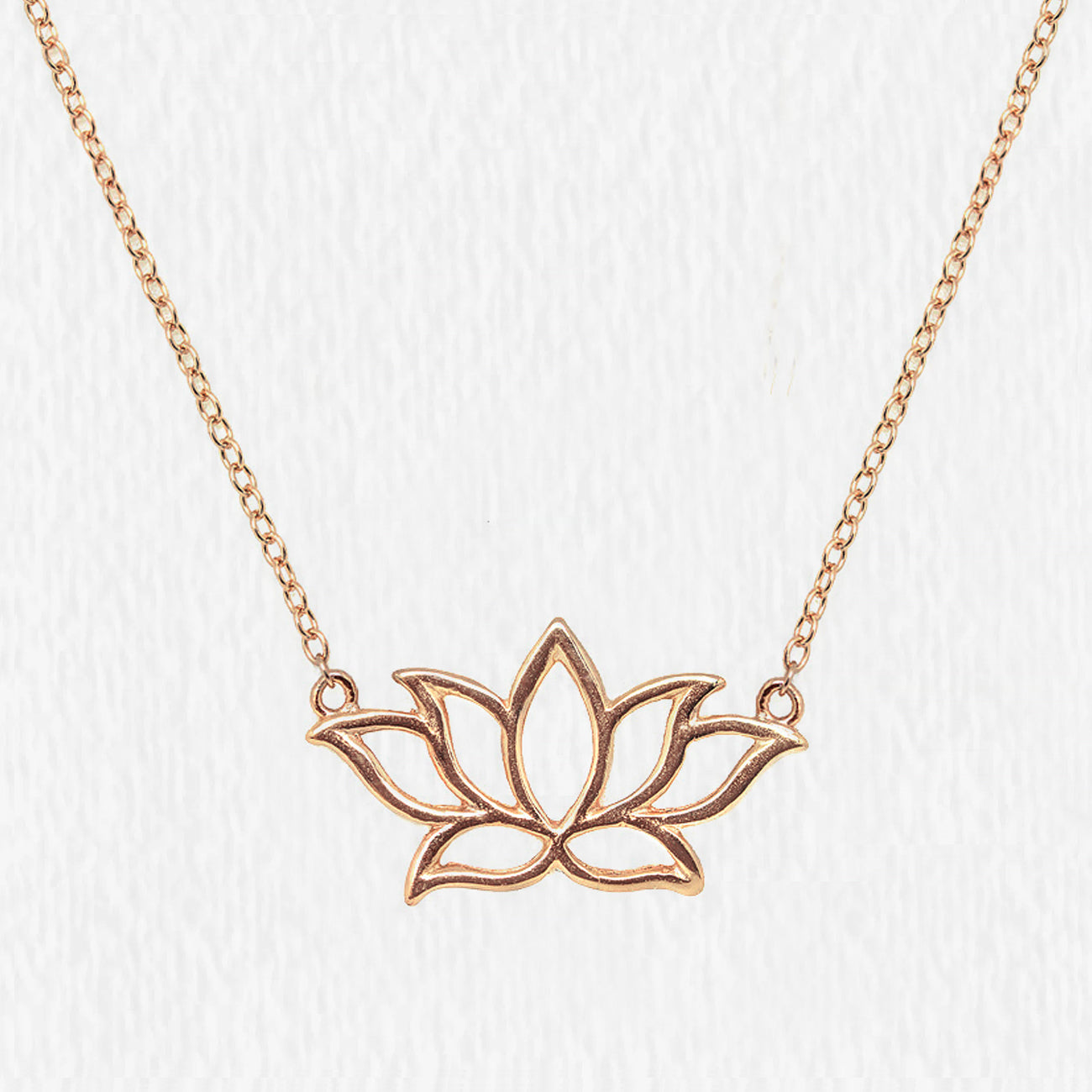 Lotus 18K Rose Gold Plated Necklace | Mix Mix Style [Hot Seller]-Mix MIx Style