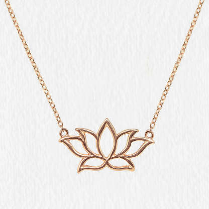 Lotus 18K Rose Gold Plated Necklace | Mix Mix Style [Hot Seller]-Mix MIx Style