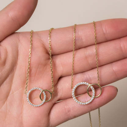 Interlocking 18K Gold Plated Necklace | Mix Mix Style [Hot Seller]-Mix MIx Style