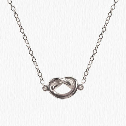 Love Knot 18K White Gold Necklace | Mix Mix Style [Hot Seller]-Mix MIx Style