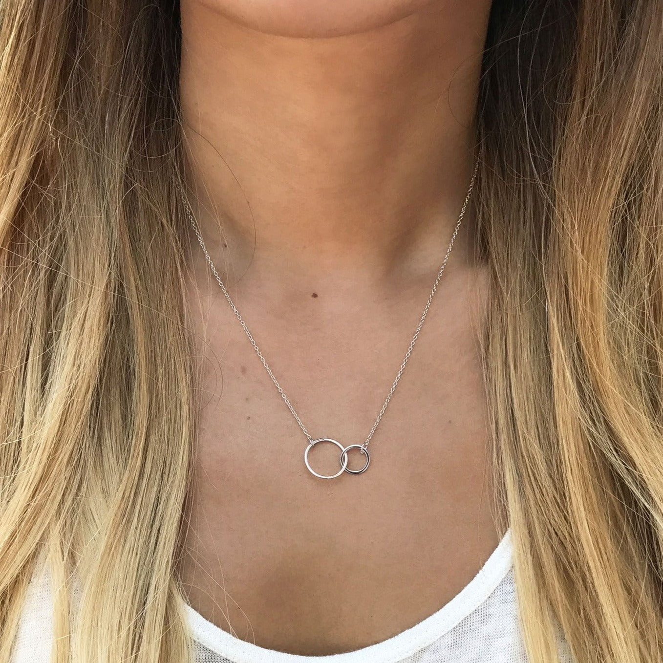 Interlocking 18K White Gold Necklace | Mix Mix Style [Hot Seller]-Mix MIx Style