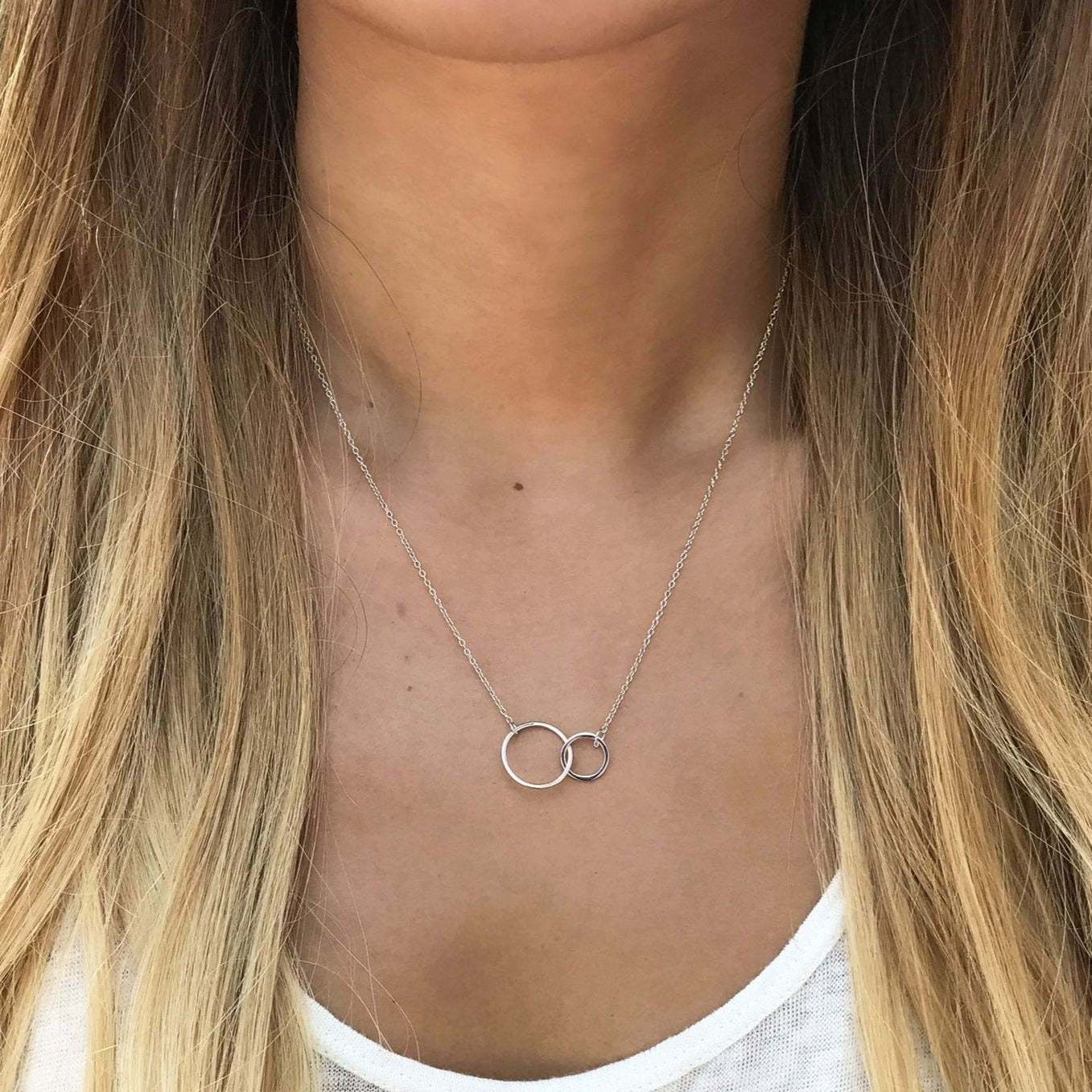 Interlocking 18K White Gold Necklace | Mix Mix Style [Hot Seller]-Mix MIx Style