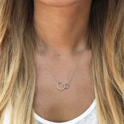 Interlocking 18K White Gold Necklace | Mix Mix Style [Hot Seller]-Mix MIx Style