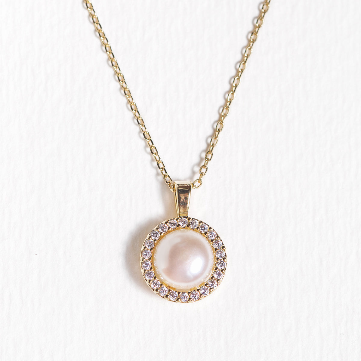 Pearl Halo 18K Gold Plated Necklace | Mix Mix Style [Hot Seller]-Mix MIx Style