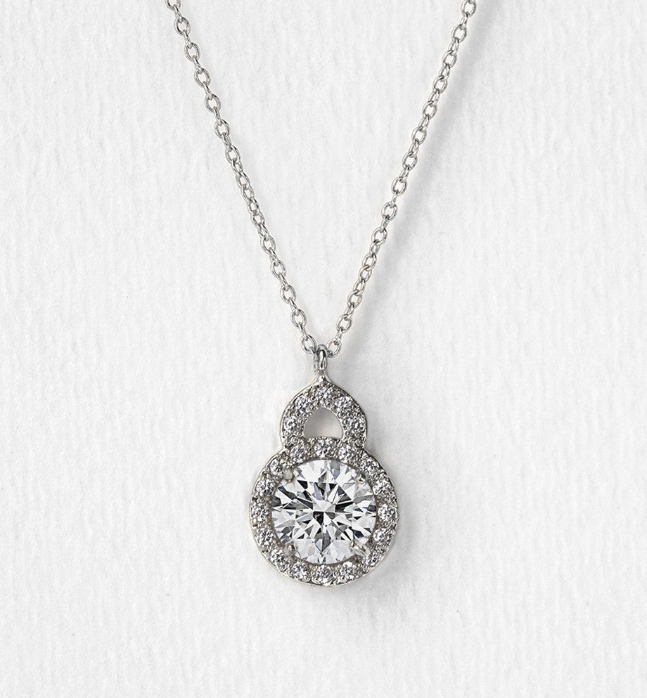 Crystal 18K White Gold Pendant Necklace | Mix Mix Style [Hot Seller]-Mix MIx Style