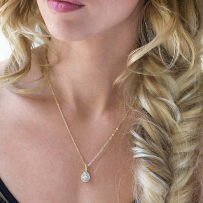 Teardrop Dangle 18K Gold Plated Earrings Jewelry Set | Mix Mix Style [Hot Seller]-Mix MIx Style