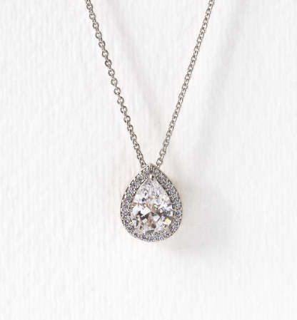 Teardrop 18K White Gold Necklace | Mix Mix Style [Hot Seller]-Mix MIx Style