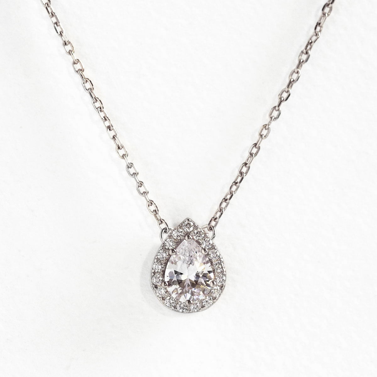 Teardrop 18K White Gold Necklace | Mix Mix Style [Hot Seller]-Mix MIx Style