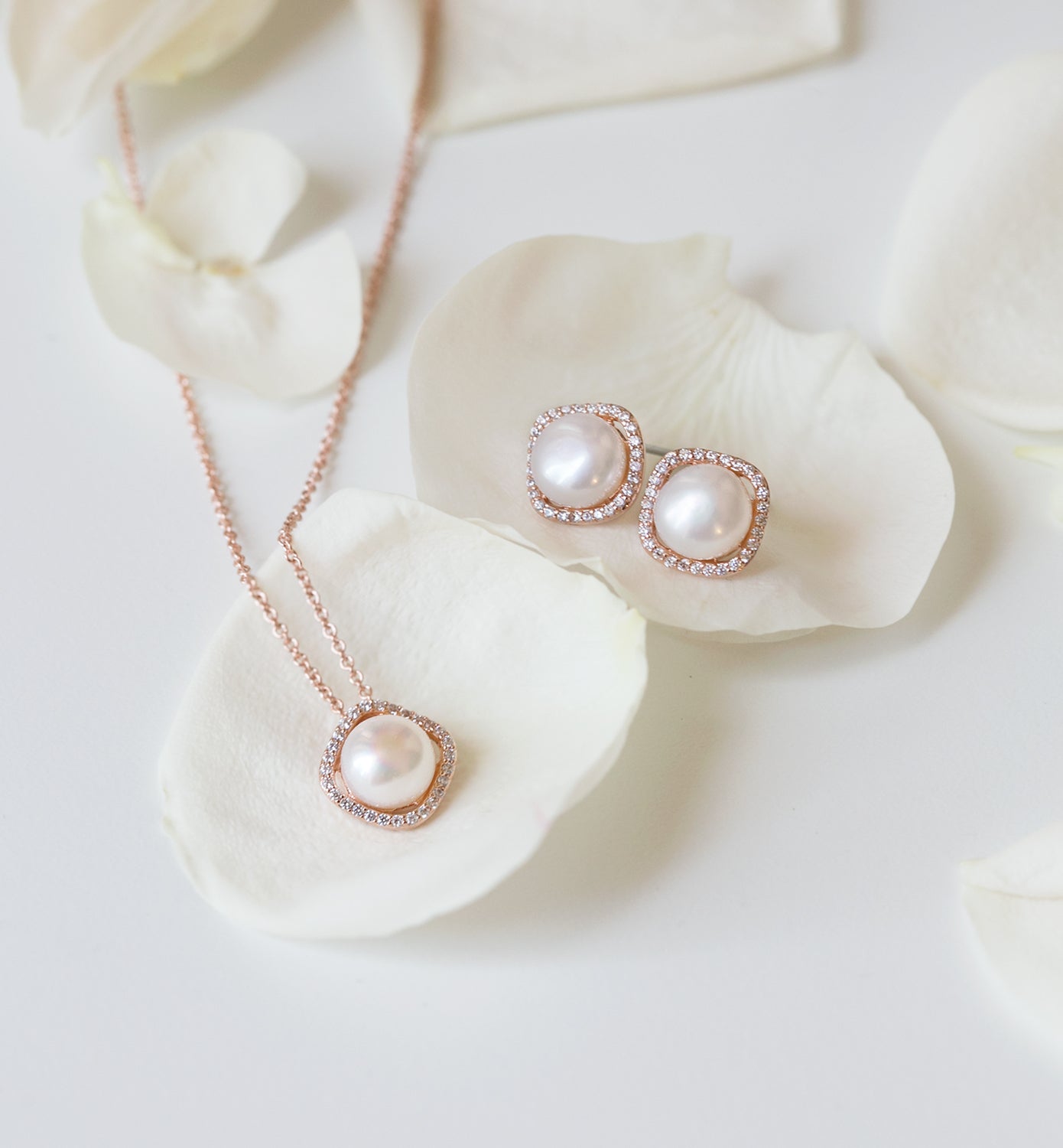 Perla Classic 18K White Gold Jewelry Set | Mix Mix Style [Hot Seller]-Mix MIx Style