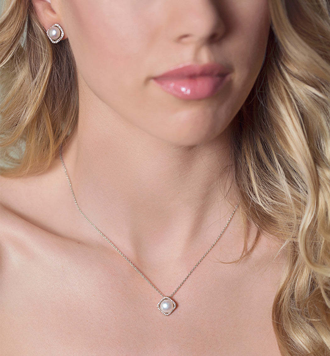 Perla Classic 18K White Gold Jewelry Set | Mix Mix Style [Hot Seller]-Mix MIx Style