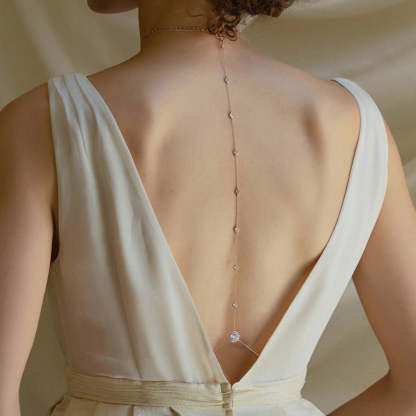 Moissanite Backdrop s925 Sterling Silver Necklace Set | Mix Mix Style [Hot Seller]-Mix MIx Style