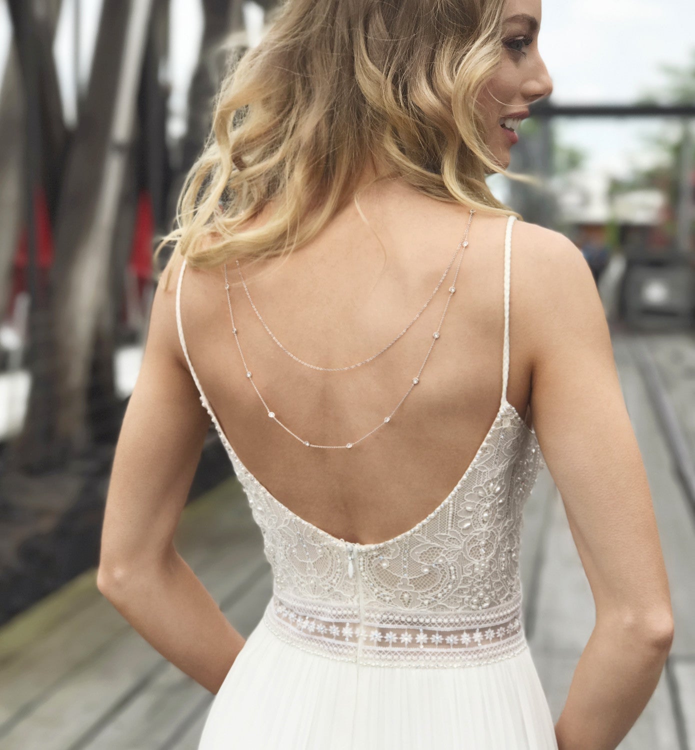 Moissanite U Drape s925 Sterling Silver Back Necklace | Mix Mix Style [Hot Seller]-Mix MIx Style