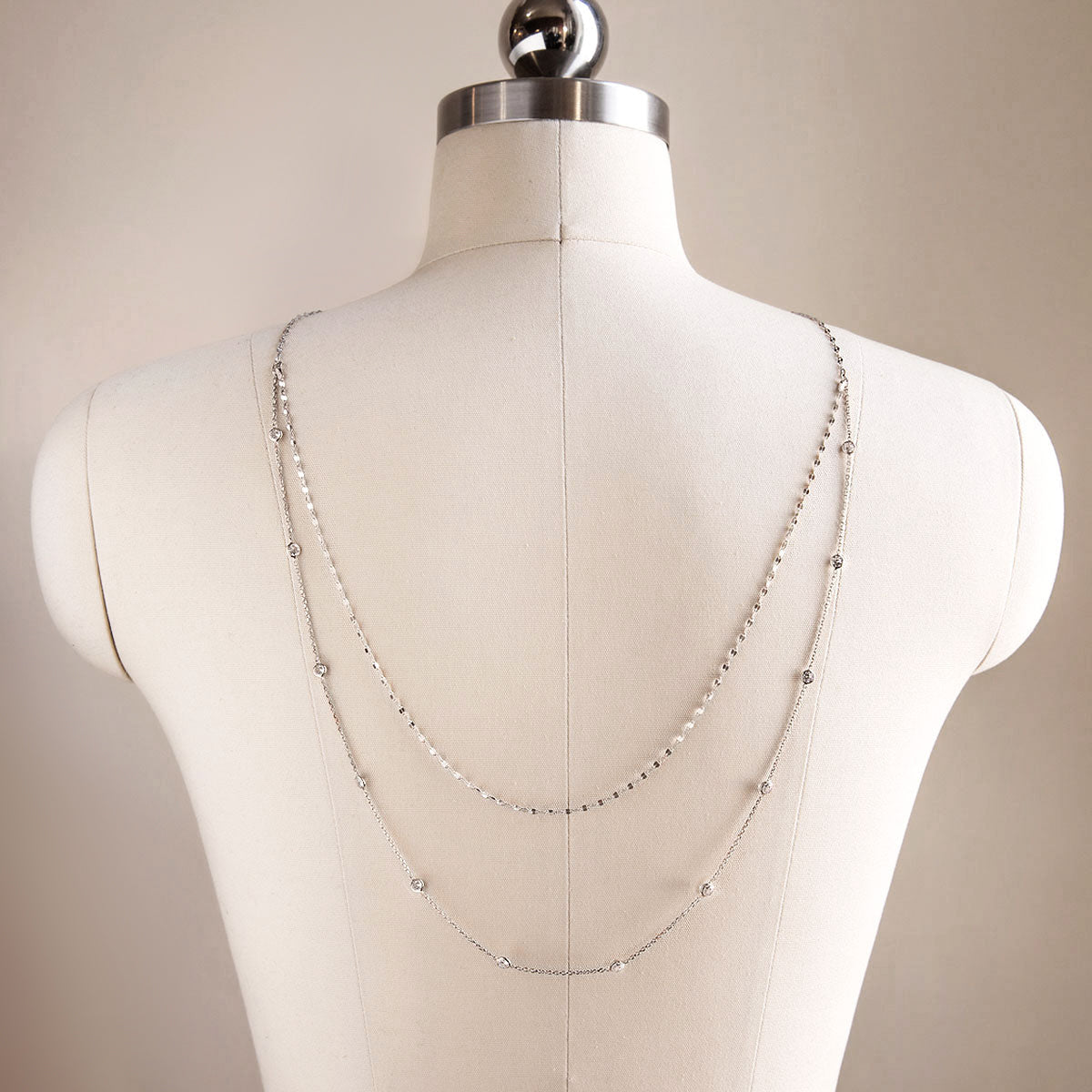 Moissanite U Drape s925 Sterling Silver Back Necklace | Mix Mix Style [Hot Seller]-Mix MIx Style