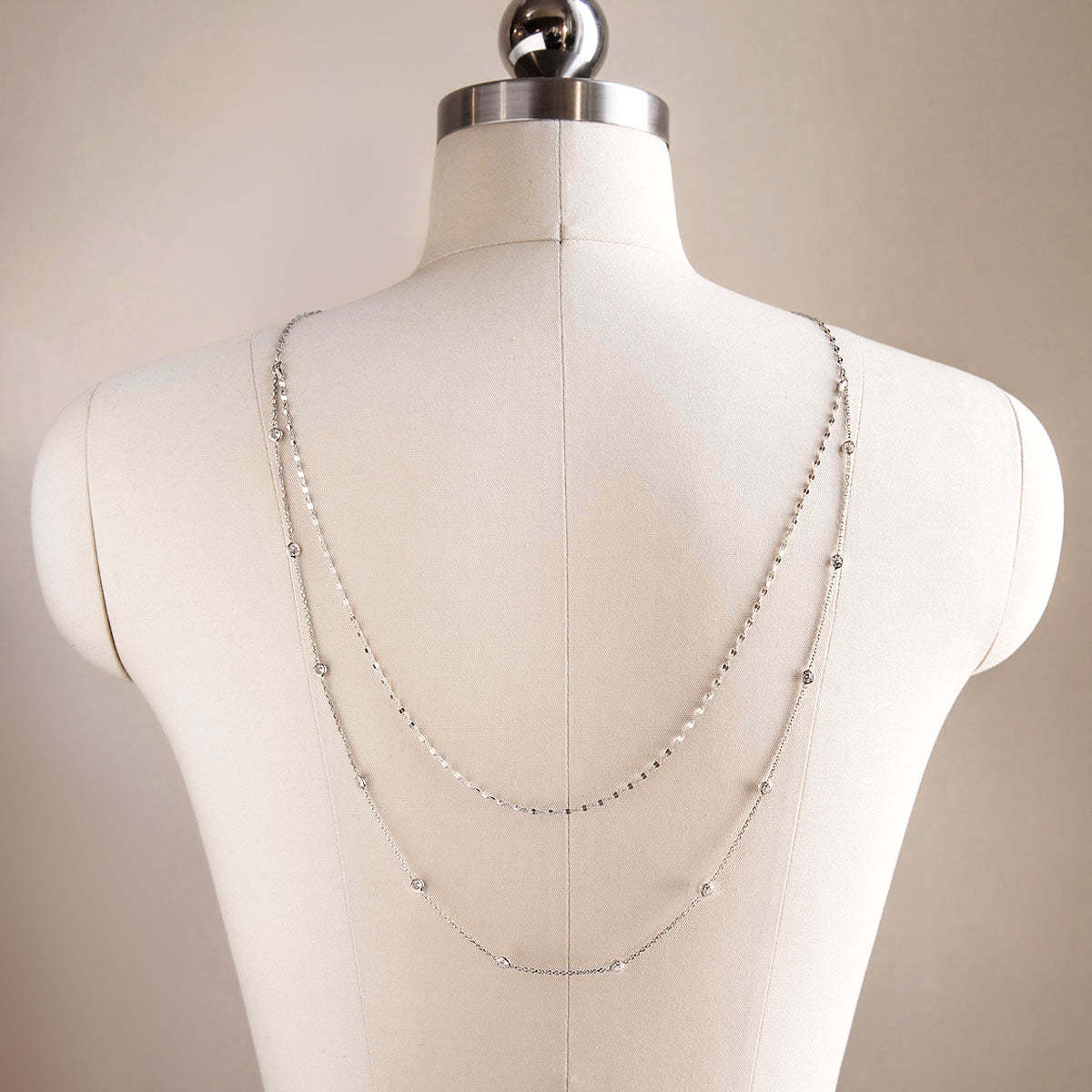 Moissanite U Drape s925 Sterling Silver Back Necklace | Mix Mix Style [Hot Seller]-Mix MIx Style