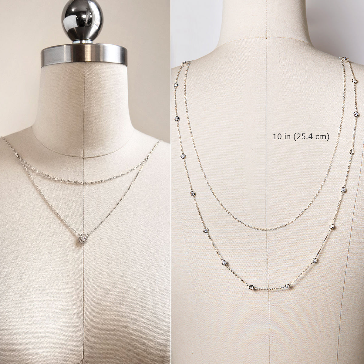 Moissanite U Drape s925 Sterling Silver Back Necklace | Mix Mix Style [Hot Seller]-Mix MIx Style
