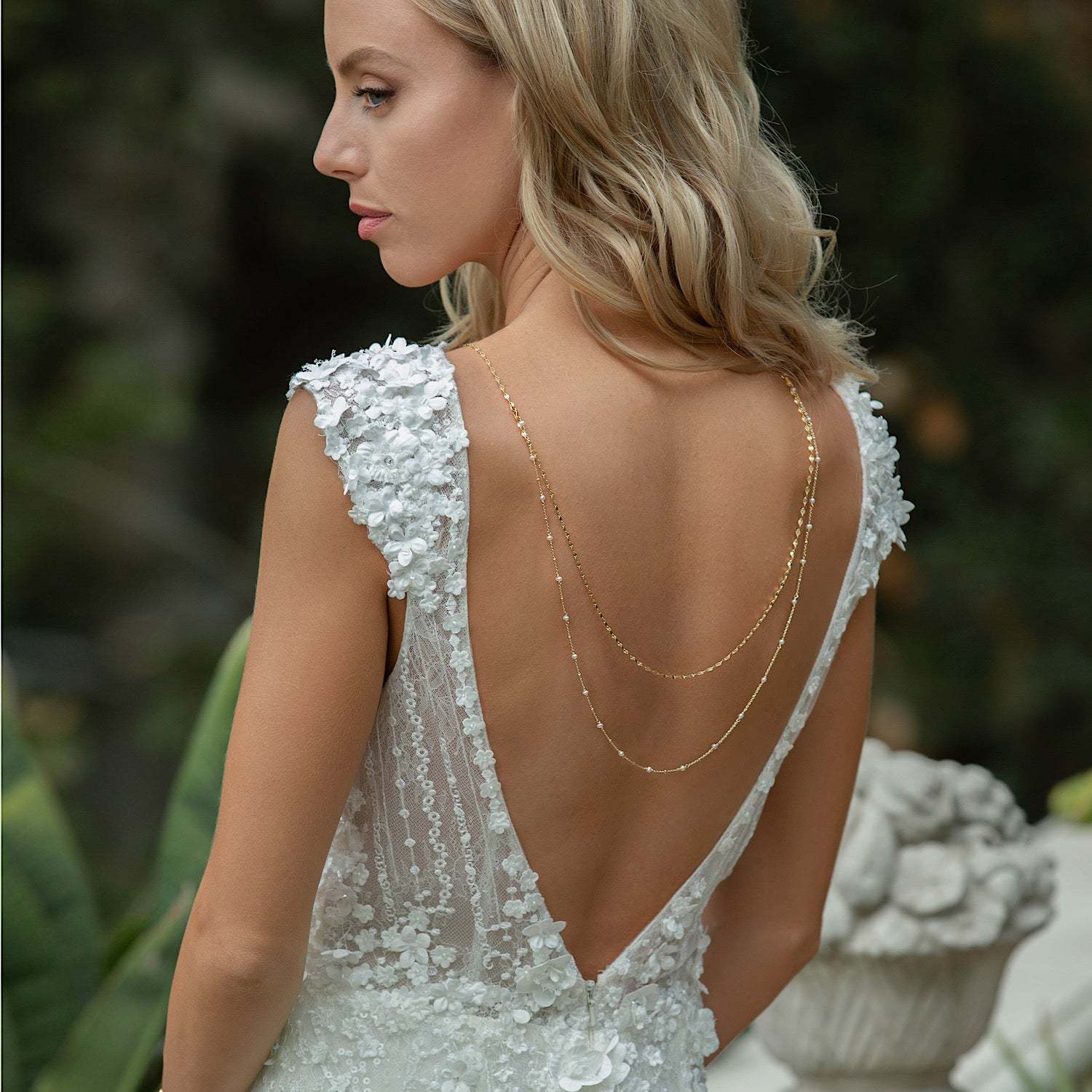 Pearl Drape Back s925 Sterling Silver Back Necklace | Mix Mix Style [Hot Seller]-Mix MIx Style