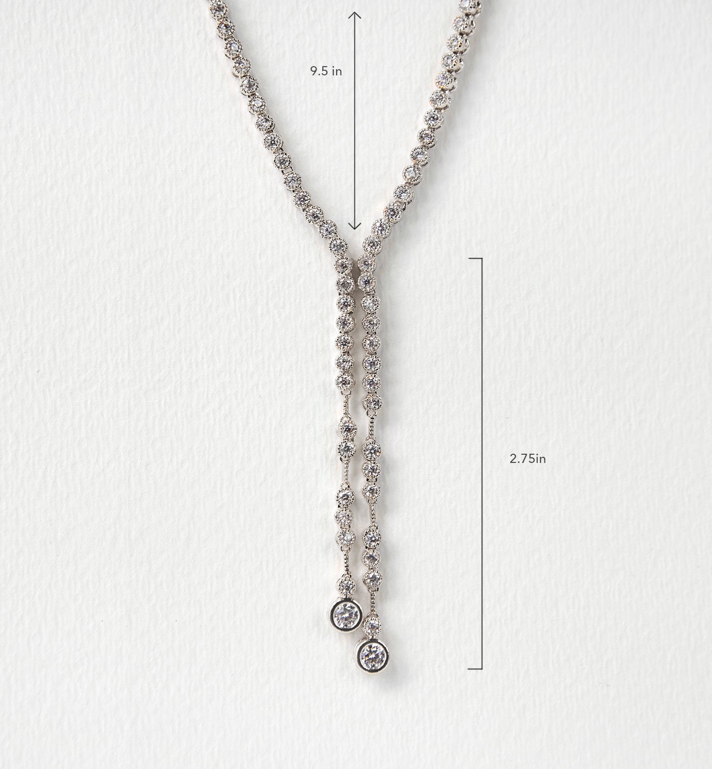 Moissanite Y Lariat Statement Back s925 Sterling Silver Back Necklace | Mix Mix Style [Hot Seller]-Mix MIx Style