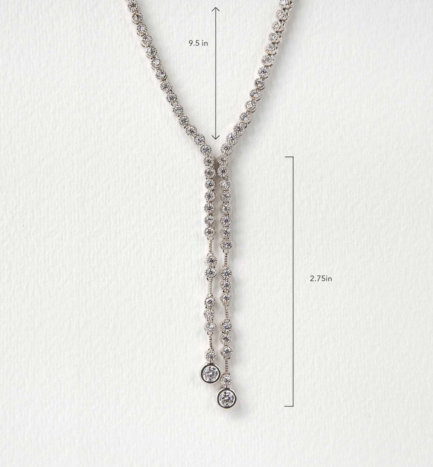 Moissanite Y Lariat Statement Back s925 Sterling Silver Back Necklace | Mix Mix Style [Hot Seller]-Mix MIx Style
