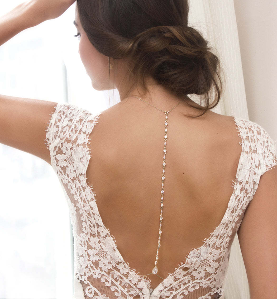 Moissanite Diamond Back Pendant 18K White Gold Necklace | Mix Mix Style [Hot Seller]-Mix MIx Style