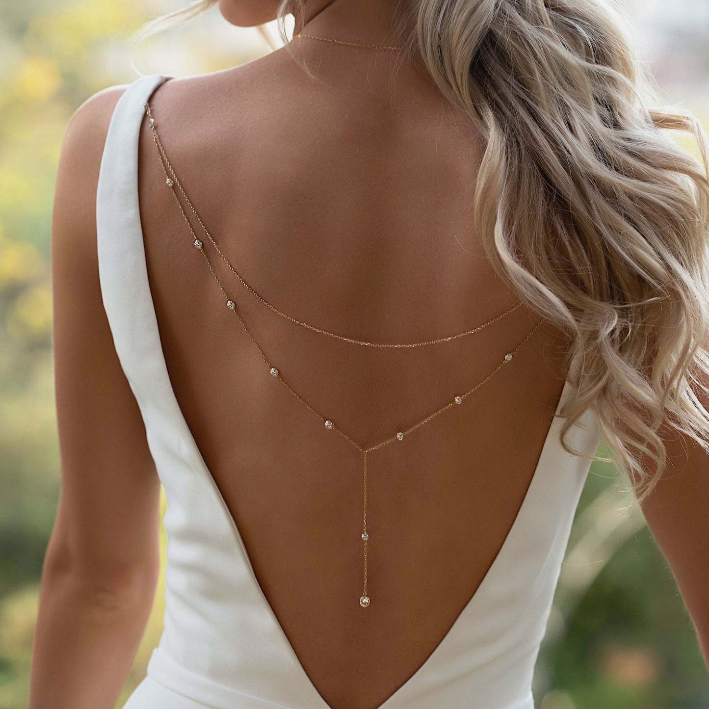Moissanite Diamonds Y Lariat s925 Sterling Silver Back Necklace | Mix Mix Style [Hot Seller]-Mix MIx Style