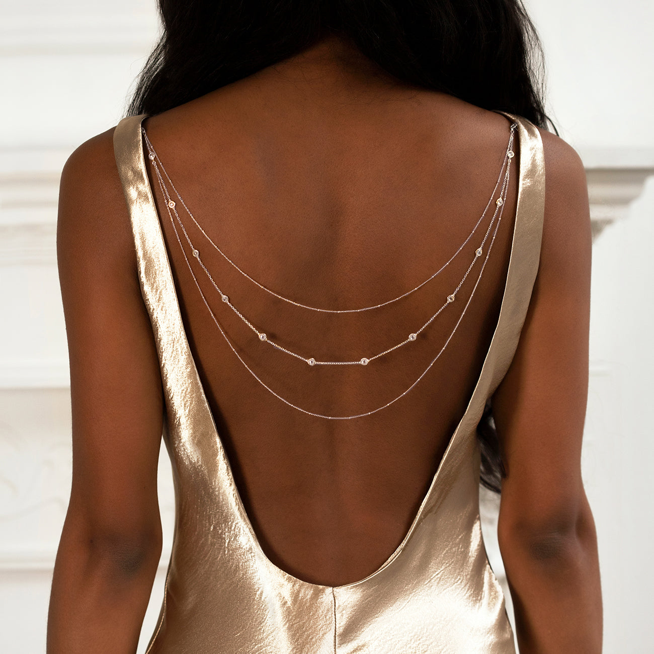 Moissanite Diamonds s925 Sterling Silver Back Necklace | Mix Mix Style [Hot Seller]-Mix MIx Style