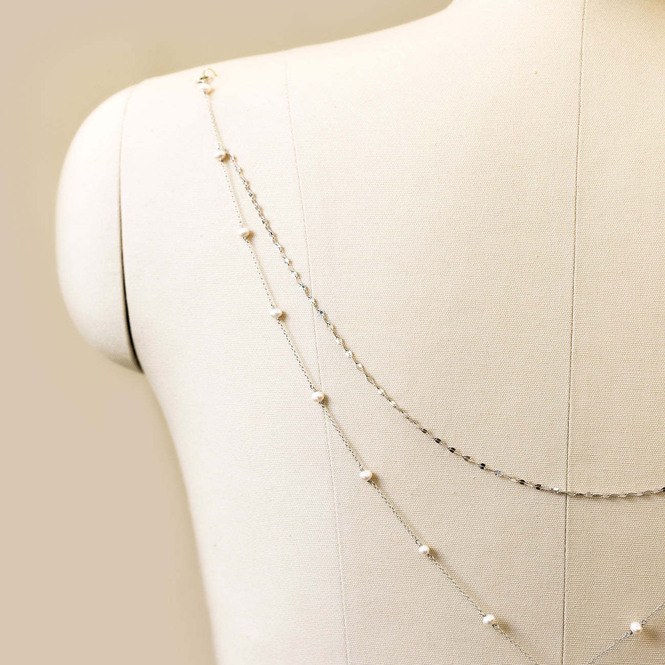 Pearl Y Lariat s925 Sterling Silver Back Necklace | Mix Mix Style [Hot Seller]-Mix MIx Style