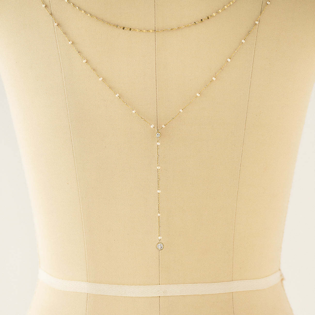 Dainty Akoya Pearl Y Lariat  Back Necklace | Mix Mix Style [Hot Seller]-Mix MIx Style