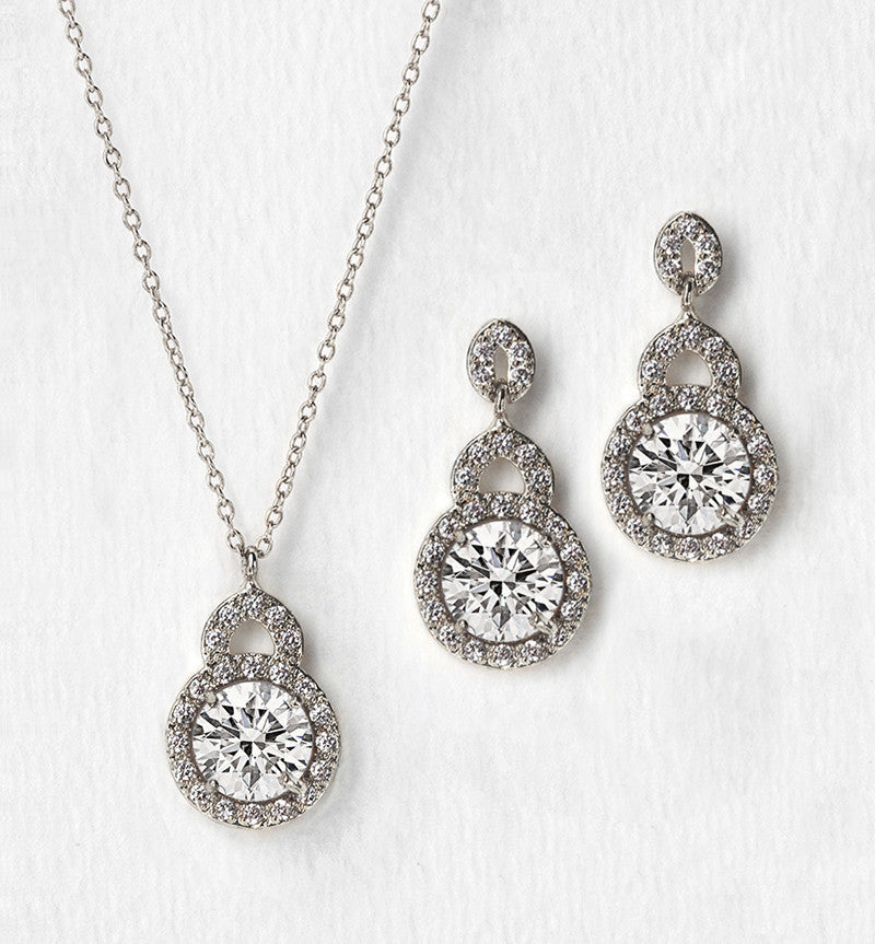 Crystal 18K White Gold Jewelry Set | Mix Mix Style [Hot Seller]-Mix MIx Style