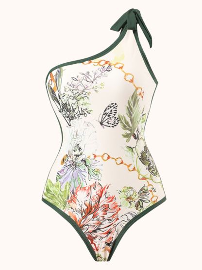 Printed Swimwear Two Piece Set In Green | Mix Mix Style-Mix MIx Style
