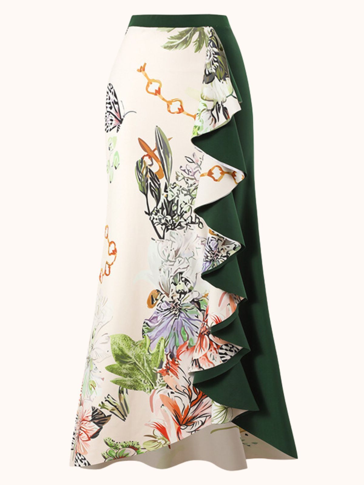 Printed Swimwear Two Piece Set In Green | Mix Mix Style-Mix MIx Style