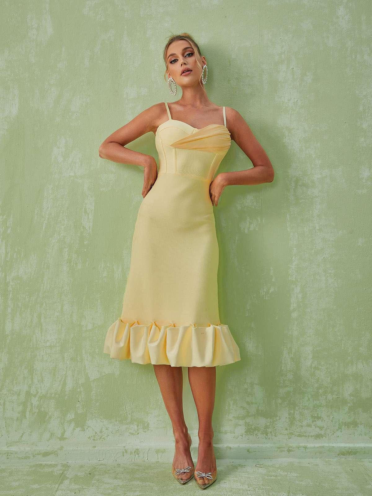 Neela Spaghetti Bandage Dress-Mix MIx Style