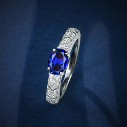 New 925 Silver Egg 5 * 7 Simple 1 Carat Ruby Light Luxury Fine Tail Ring Exquisite Wedding Jewelry-Mix MIx Style