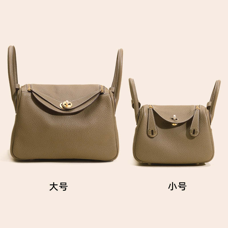 Litchi pattern TC Lindy bag doctor bag large capacity pillow bag commuter genuine leather women's bag shoulder crossbody handbag-Mix MIx Style