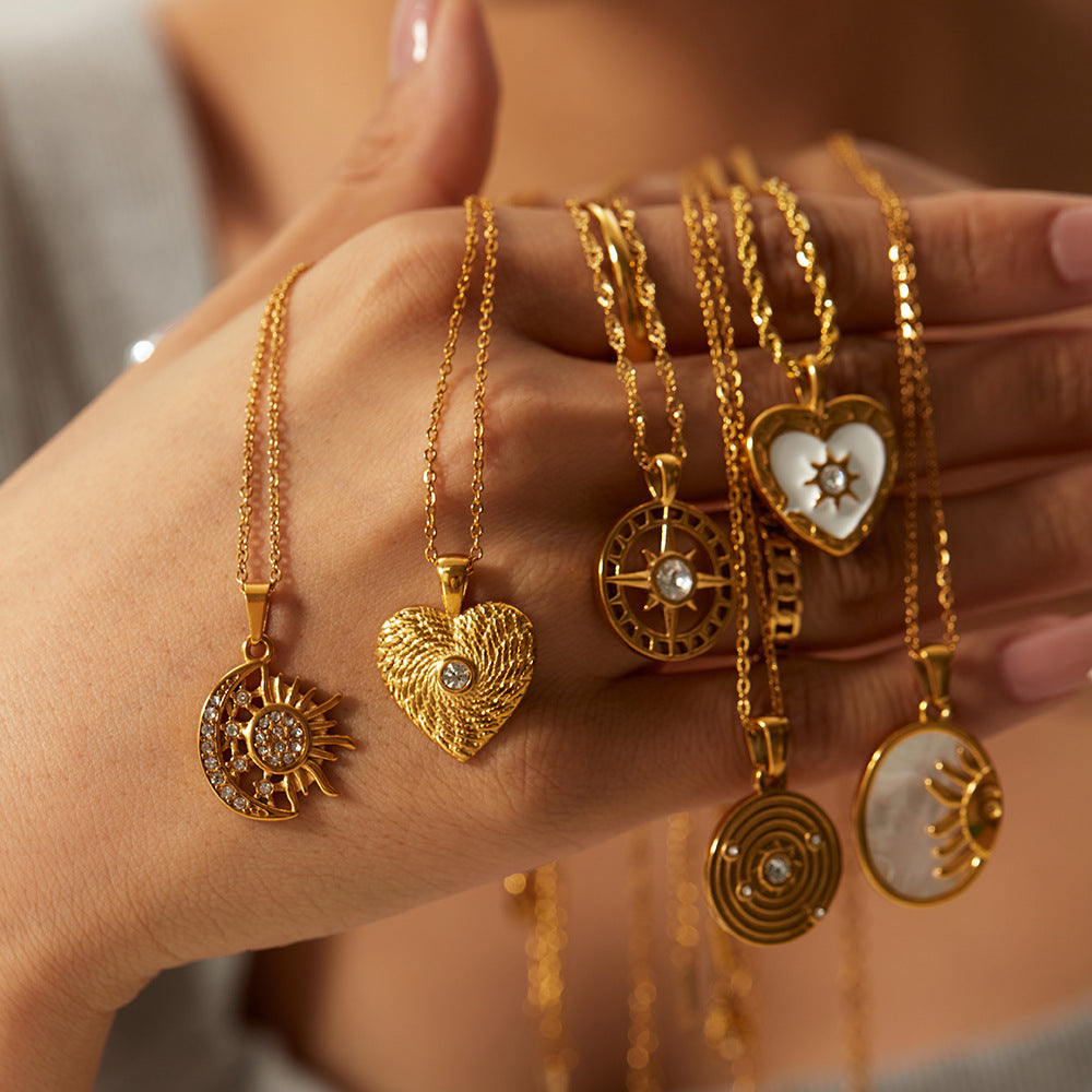 Vintage Necklace Retro Pendants 18k Gold Plated Chain Necklace | Mix Mix Style [Hot Seller]-Mix MIx Style