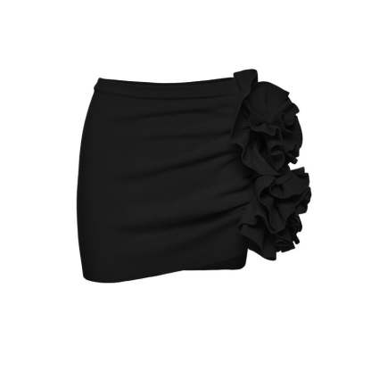 Statement Bodysuit & Swimsuit With Oversized Flower - Black | Mix Mix Style [Hot Seller]-Mix MIx Style