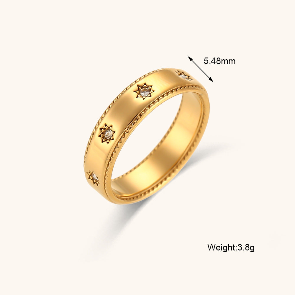 Antique Differents Styles Retro Thick White Diamonds Elegant Luxury 18k Vermeil Gold Plated Ring Jewelry | Mix Mix Style-Mix MIx Style