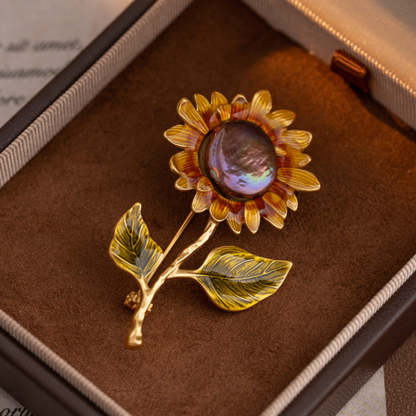 Natural pearl brooch female fritillary flowers fresh pastoral style 2024 spring and summer corsage high-end temperament clothing-Mix MIx Style