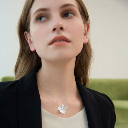 Gold Flower Vintage Classic Pendant Diamond Luxury 18k Gold Plated Necklace Jewelry | Mix Mix Style-Mix MIx Style