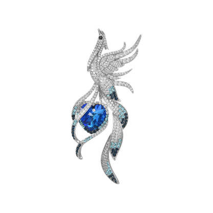 New Phoenix Flying High-end Brooch Atmospheric Pin Corsage Coat Wedding Accessories Female Packaging Box Send Mom-Mix MIx Style