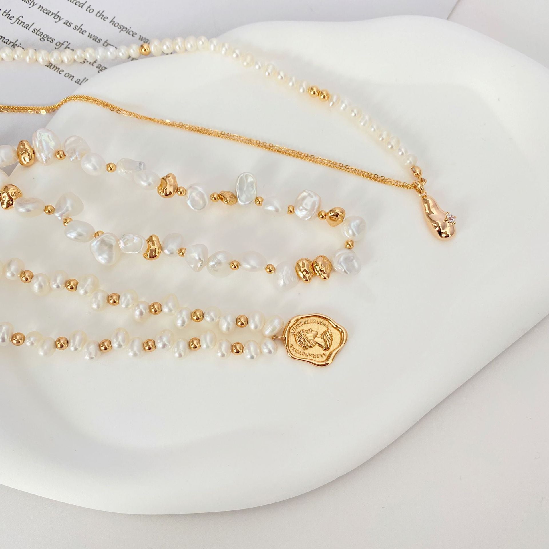 Akoya Pearl sterling silver necklace 925 silver women's necklace Vintage | Mix Mix Style [Hot Seller]-Mix MIx Style
