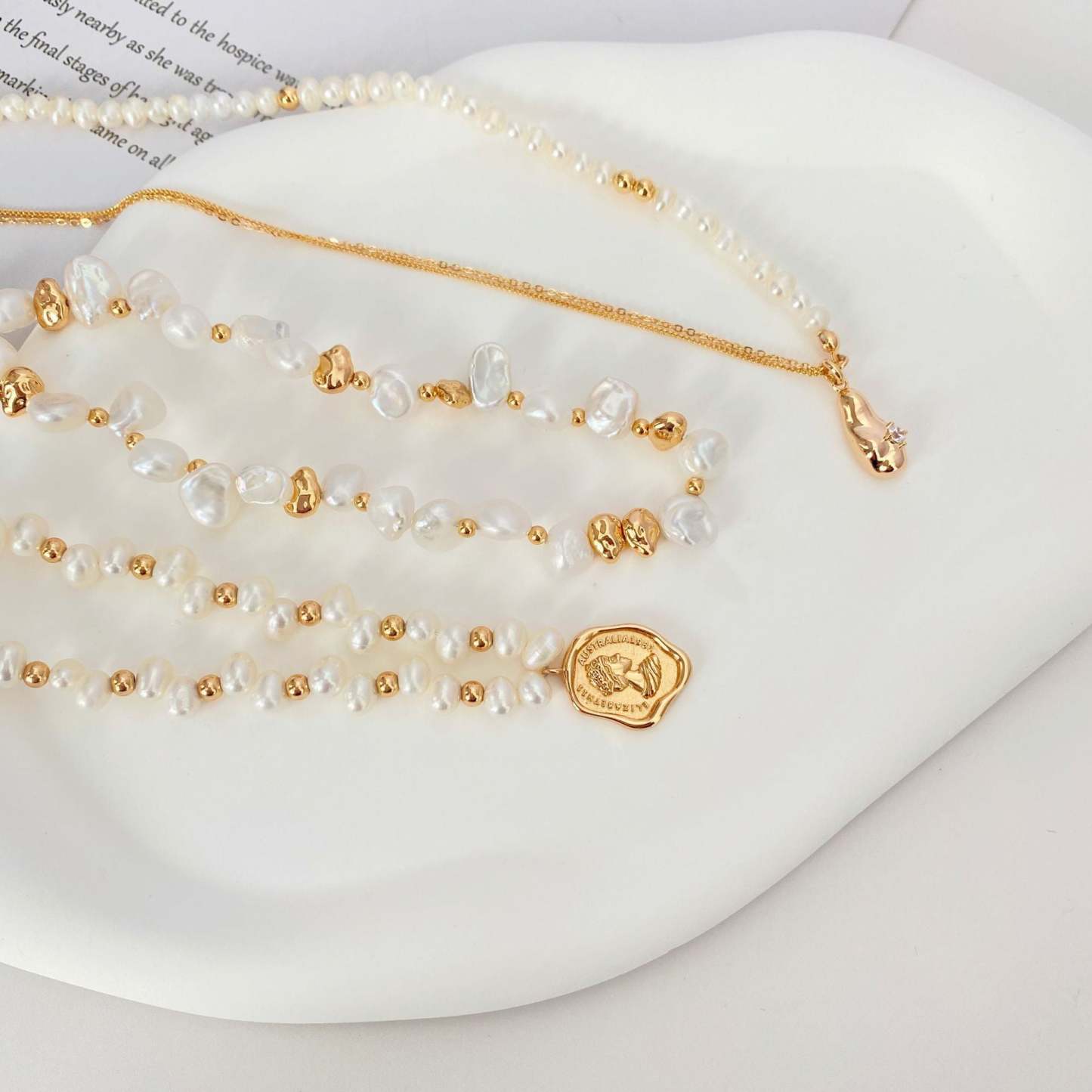 Akoya Pearl sterling silver necklace 925 silver women's necklace Vintage | Mix Mix Style [Hot Seller]-Mix MIx Style