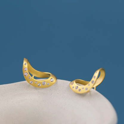 Looking for original corner sterling silver Nordic style simple neutral handsome ear bone clip no ear piercing high-end earrings-Mix MIx Style