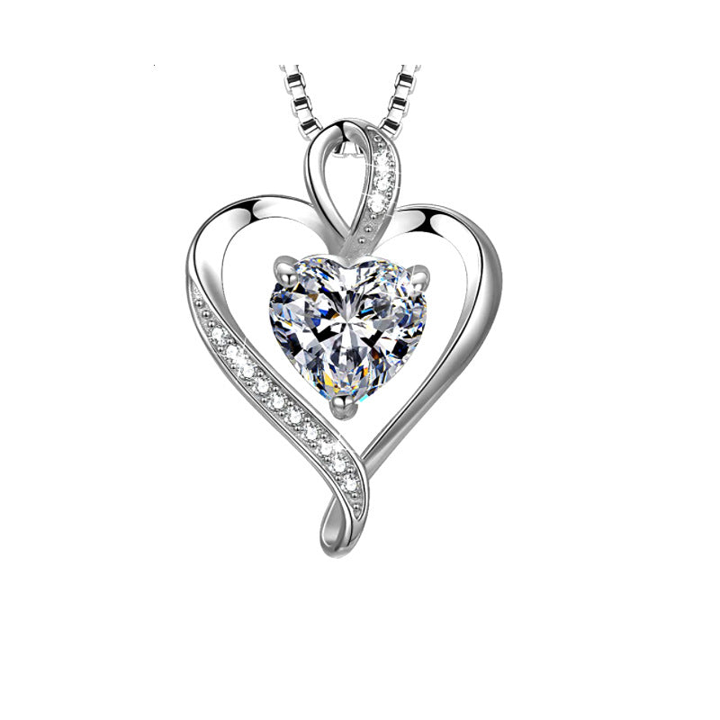 Necklace Infinite Love Heart-Shaped 18K Gold Plated/s925 Sterling Silver, Moissanite Diamond Jewelry  | Mix Mix Style [Hot Seller]-Mix MIx Style