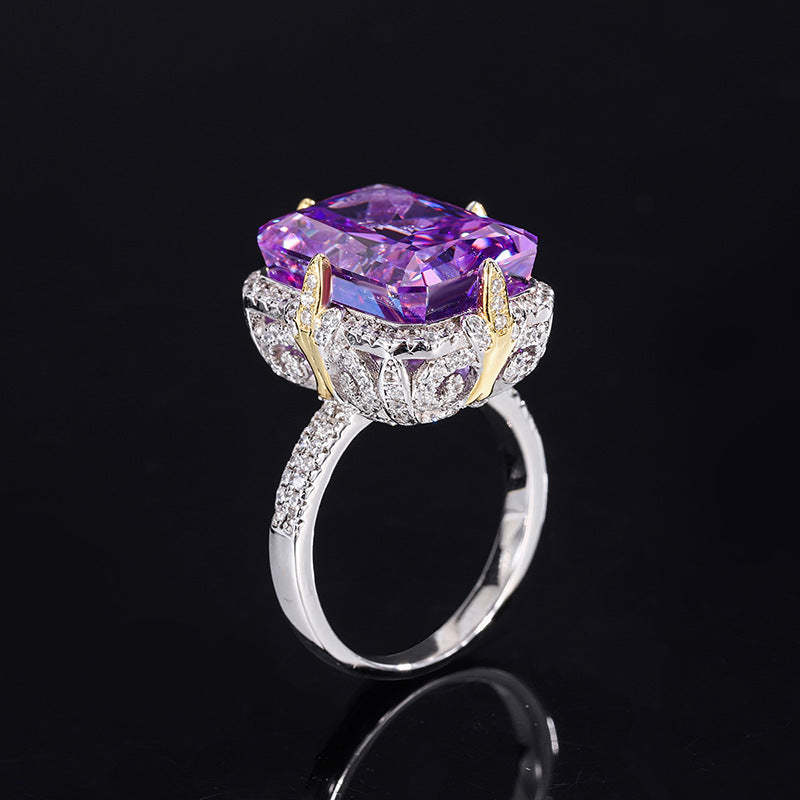 Moissanite Diamond Jewelry Classic Solitaire Ring 18K White Gold Engagement Ring Mix Mix Style [Hot Seller]-Mix MIx Style