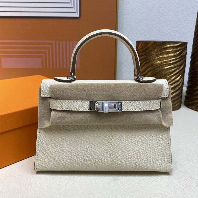 2021 new mini second generation Kelly bag Internet celebrity same style mini cowhide epsom palm pattern handbag shoulder bag-Mix MIx Style