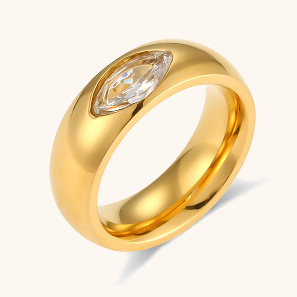 Antique Differents Styles Retro Thick White Diamonds Elegant Luxury 18k Vermeil Gold Plated Ring Jewelry | Mix Mix Style-Mix MIx Style