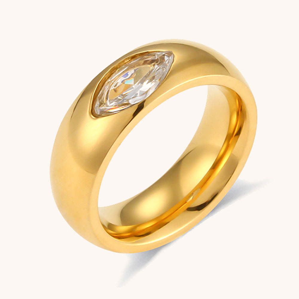 Antique Differents Styles Retro Thick White Diamonds Elegant Luxury 18k Vermeil Gold Plated Ring Jewelry | Mix Mix Style-Mix MIx Style