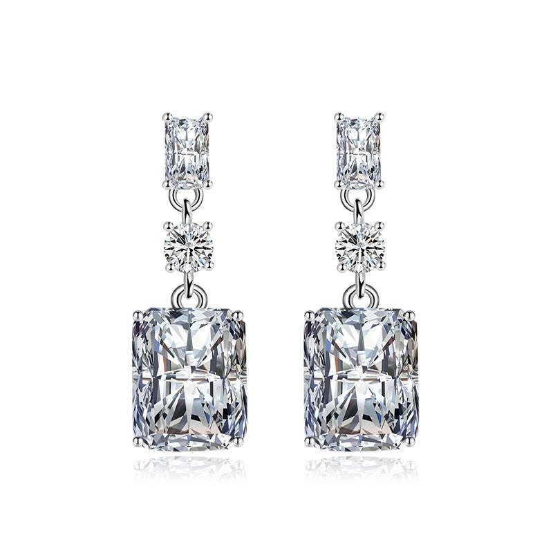 Retro Yellow - Pink - Blue Timeless Radiant Cut Moissanite Diamond Ele