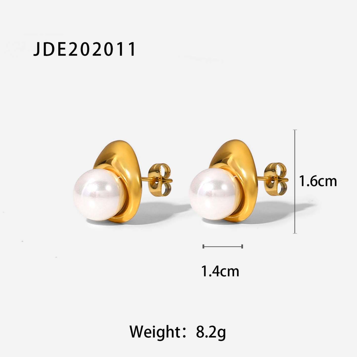 Classic Timeless White Akoya Pearls & Moissanite Diamonds Elegant 18k Vermeil Gold Plated Hoop/Drop Earrings | Mix Mix Style-Mix MIx Style