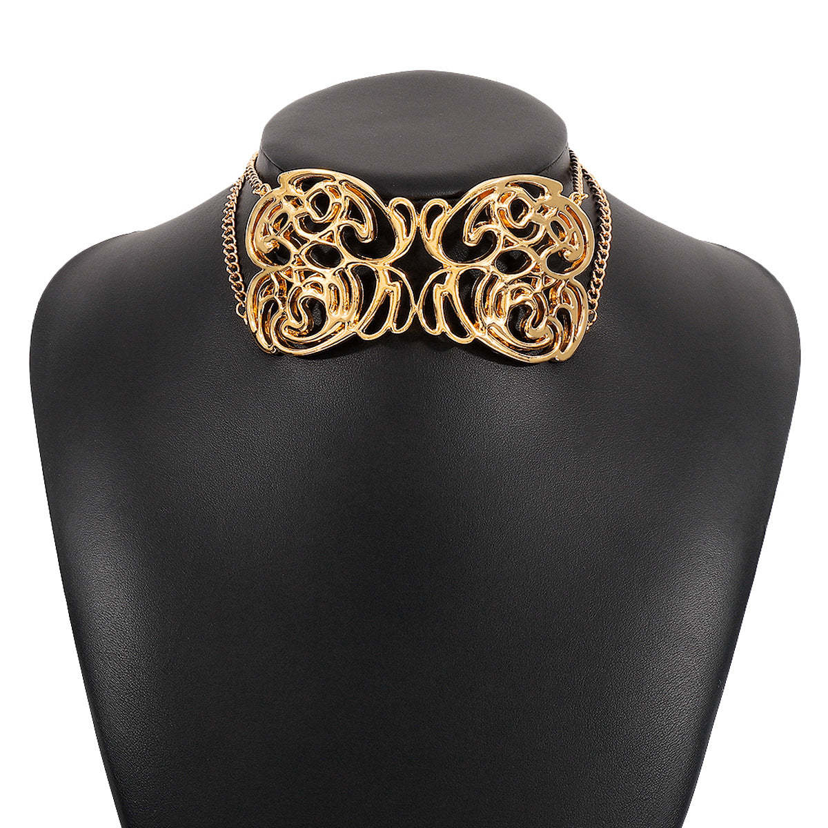 Love Vintage Exaggerated Letters Pendant Luxury 18k Vermeil Gold Plated Choker Necklace Jewelry | Mix Mix Style-Mix MIx Style